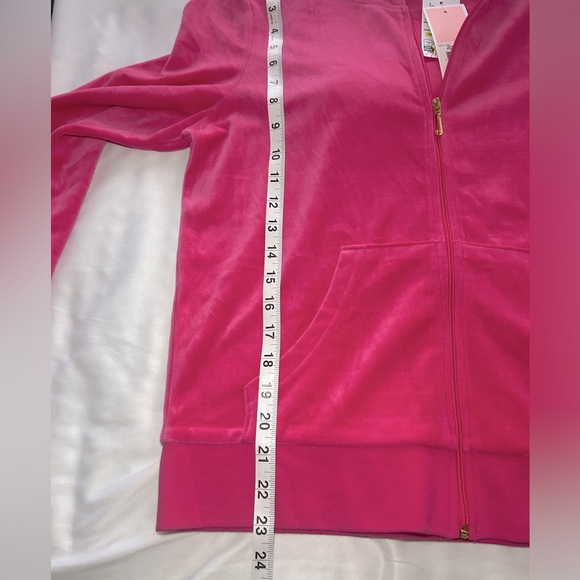 NEW Juicy Couture Tracksuit Pink Velour Velvet 2 PC Set Pants Women’s, Size L - Picture 5 of 16